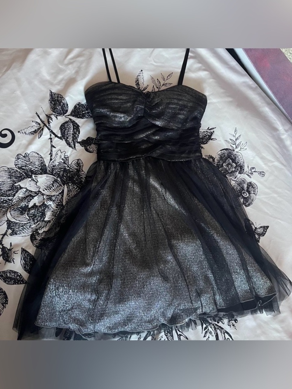 Dollskill Delia’s black & silver sparkle mini dress